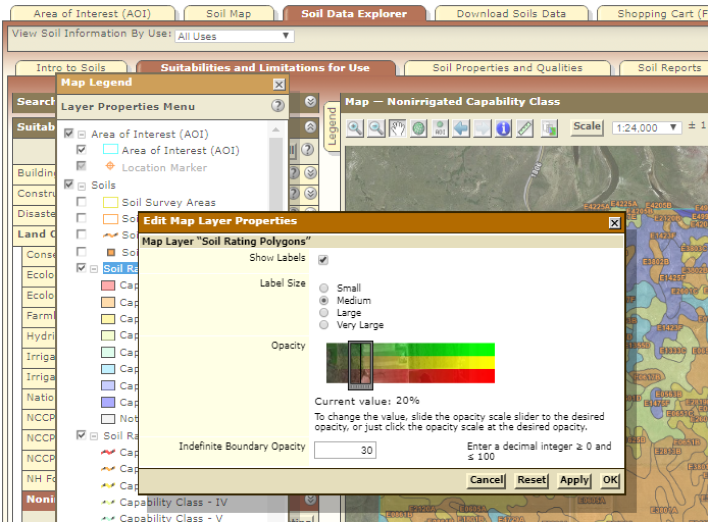 To change the value, slide the opacity scale slider to the desired opacity, then press OK.