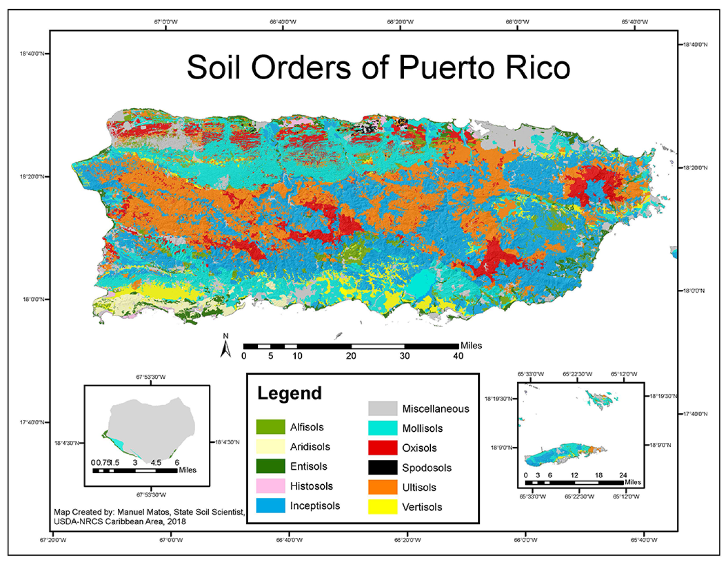 Soil orders of Puerto Rico map - June 2018.