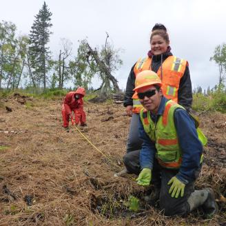 Forest crew members at the Native Village of Napaimute
