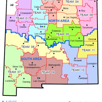 A map of NRCS NM administrative organization