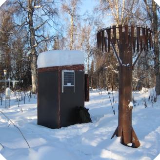 SNOTEL site in snow