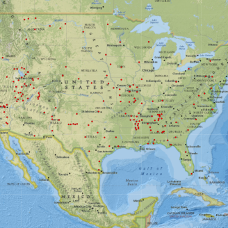Map of SCAN Sites across continental US