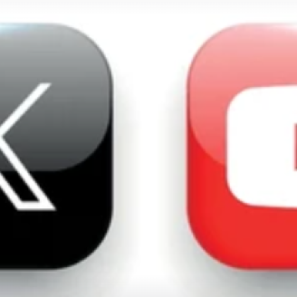 X and YouTube Logo