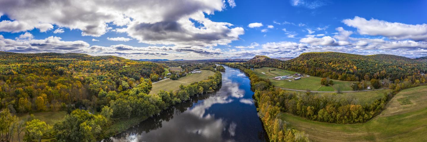 Connecticut River farmland in Sunderland, Massachusetts