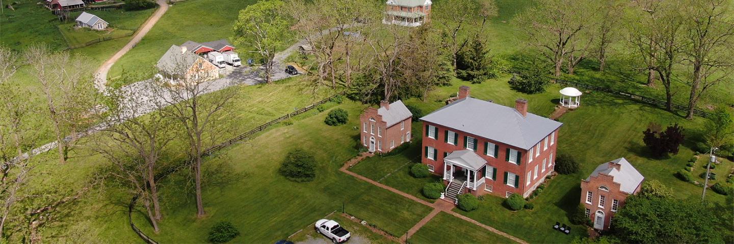 Aerial view of Virginia farm