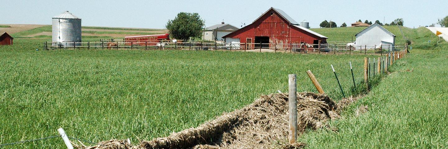 Fence damage from heavy wind and rain in southwest Iowa.