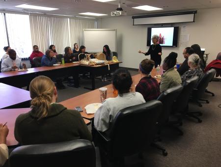 A meeting in a conference room