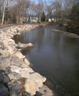 Stream stabilization in a neighborhood in New Jersey.